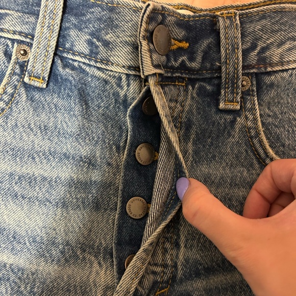 High Rise Denim Mini Shorts - Picture 3 of 5